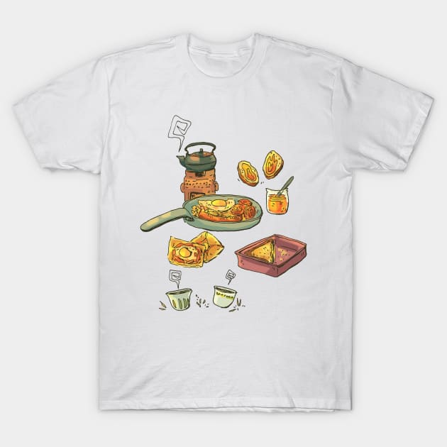 Breakfast T-Shirt by Rumpled Crow